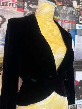 BCBG Black Velvet Tailored Women's Blazer